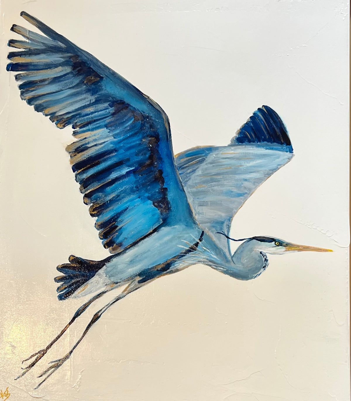 SOLD Framed Heron